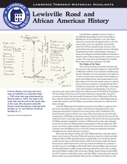 Lewisville Road and African American History