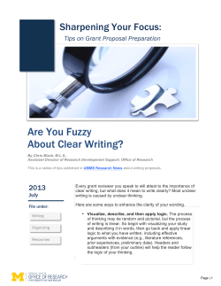 Are You Fuzzy About Clear Writing?