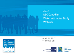 2017 RBC Canadian Water Attitudes Study: Webinar