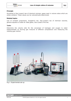 Principle According to Gay-Lussac`s law of