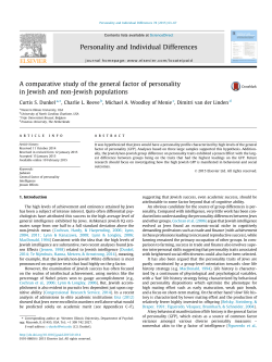A comparative study of the general factor of personality in Jewish