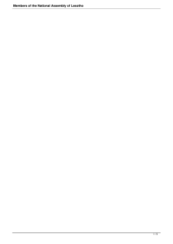 Members of the National Assembly of Lesotho