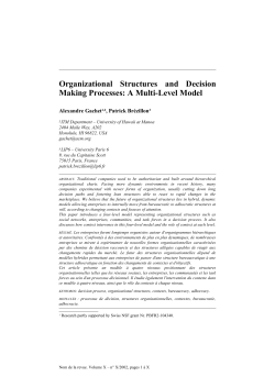 Organizational Structures and Decision Making Processes: A Multi