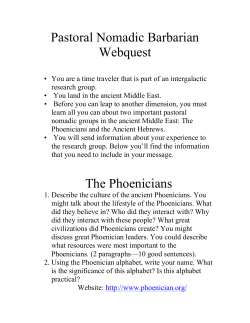 Pastoral Nomadic Barbarian Webquest The Phoenicians