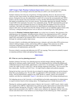AQIP Category Eight. Planning Continuous Improvement examines
