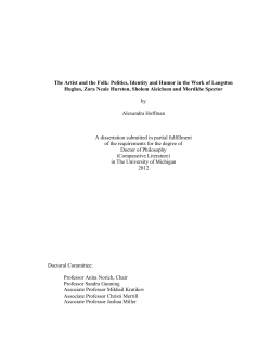 The Artist and the Folk: Politics, Identity and Humor in