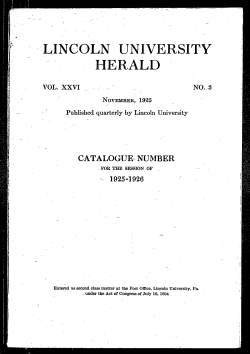 1926 - Lincoln University