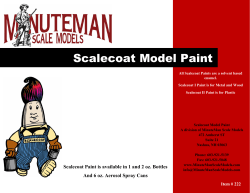 Scalecoat Model Paint - MinuteMan Scale Models