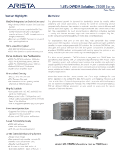 7500R DWDM Data Sheet