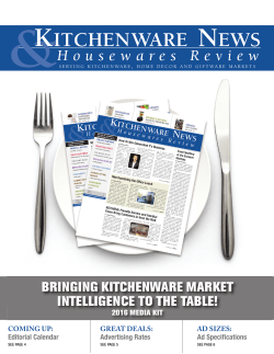 2016 Media Kit - Kitchenware News