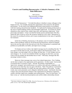 Coercive and Enabling Bureaucracies