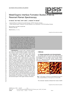 Metal/Organic Interface Formation Studied in situ by