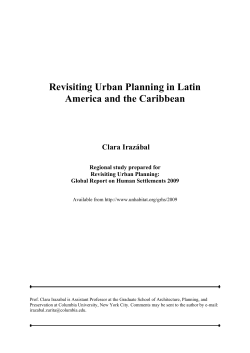 Revisiting Urban Planning in Latin America and the - UN