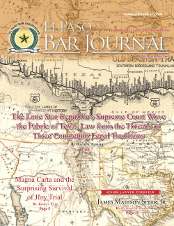 February/March 2015 - El Paso Bar Association