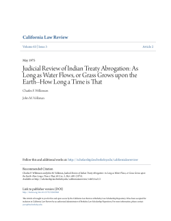 Judicial Review of Indian Treaty Abrogation