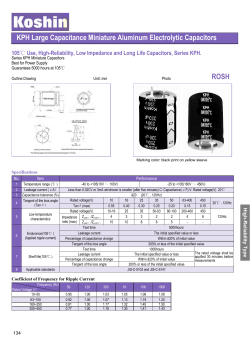 KPH Large Capacitance Miniature Aluminum Electrolytic