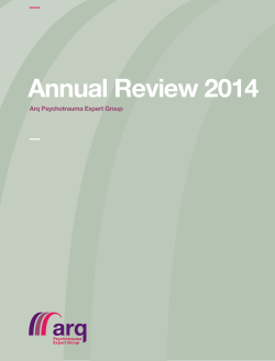 Annual Review 2014 - Arq Psychotrauma Expert Groep