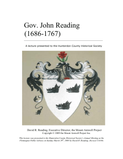 Gov. John Reading (1686-1767)