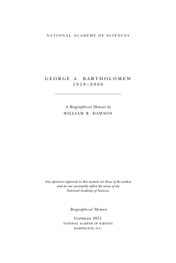 George A. Bartholomew - National Academy of Sciences