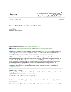 Regional and National Identities in Robert Frost`s - Purdue e-Pubs