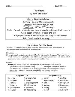 The Pearl - TeacherWeb