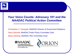 Your Voice Counts: Advocacy 101 and the NAADAC Political Action