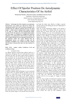 Effect Of Spoiler Position On Aerodynamic Characteristics Of
