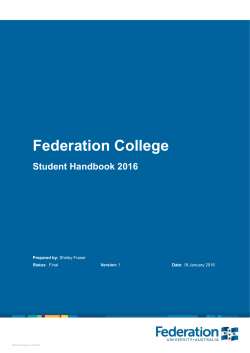 Higher Education Programs - Federation University Australia