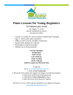 Piano Lessons for Young Beginners
