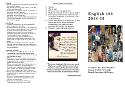 English 122 Syllabus 2014-15