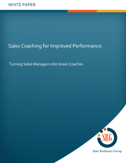 Sales Coaching for Improved Performance