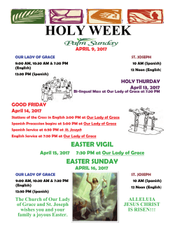 HOLY WEEK - Our Lady of Grace