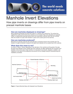 Manhole Invert Elevations