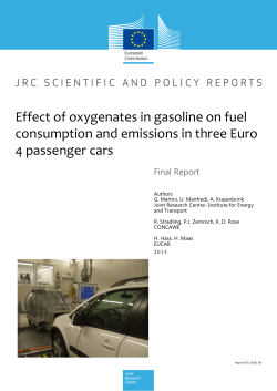 Effect of oxygenates in gasoline on fuel consumption and emissions