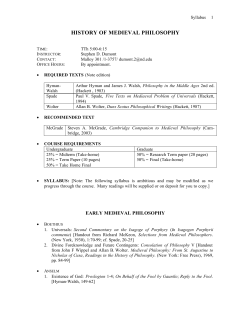 History of Medieval PHI