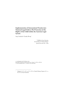 Implementation of International Treaties into National Legal Orders