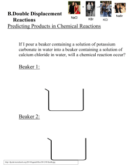 B.Double Displacement Reactions Predicting Products in Chemical