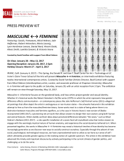 masculine &larr;&rarr; feminine - Claire Trevor School of the Arts