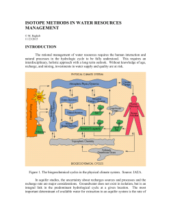 isotope methods in water resources management