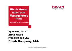 Ricoh Group Mid-Term Management Plan