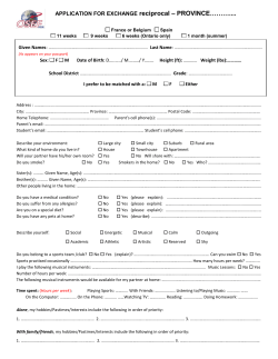 Application form