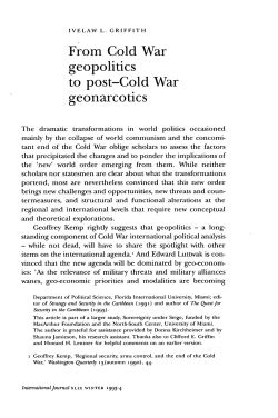 From Cold War geopolitics to post-Cold War