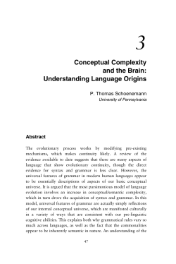 Conceptual Complexity and the Brain: Understanding Language