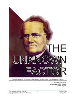 The Unkown Factor: Helping Students Understand Mendelian