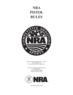 NRA Pistol Rule Book - NRA Competitive Shooting