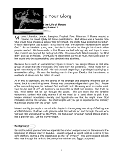 The Life of Moses - WBF Discovery Lesson 1