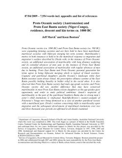 Kin terms in the Southern African proto languages: Guthrie`s Zone S