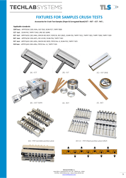 FIXTURES FOR SAMPLES CRUSH TESTS