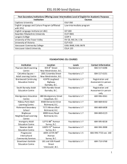 ESL 0100-level Options