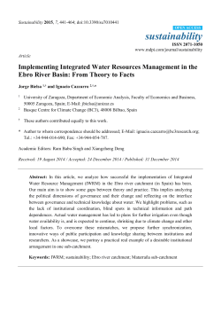 Implementing Integrated Water Resources Management in